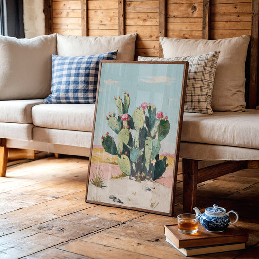 Cacti Bloom in Desert Light