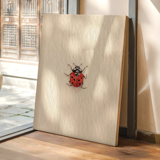 Tiny Ladybug on Paper