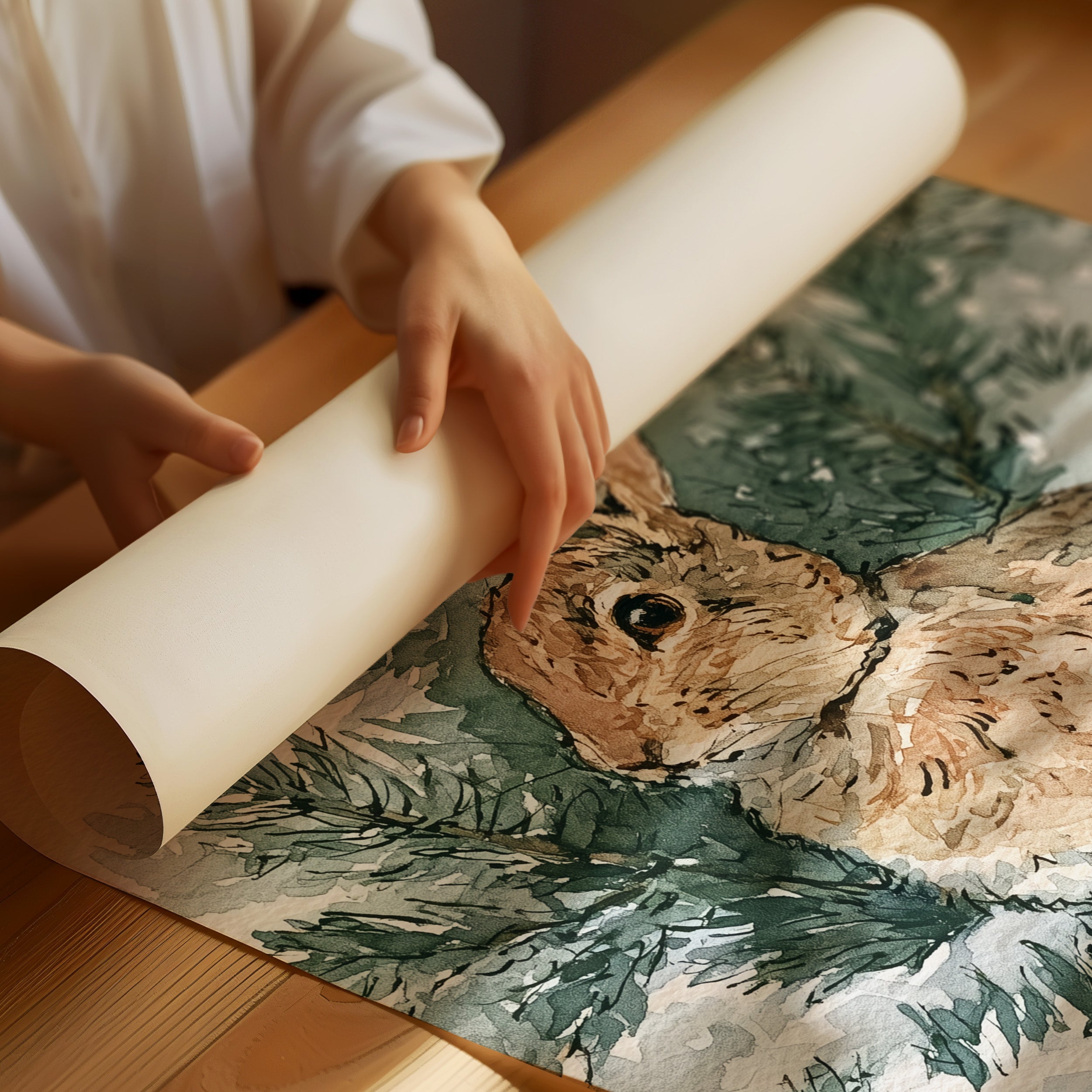 Rabbit In Snowy Pines