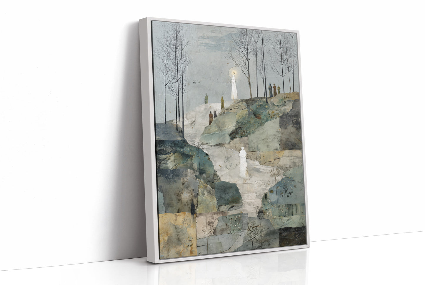 Luminous Pilgrims Traverse Winter's Veil