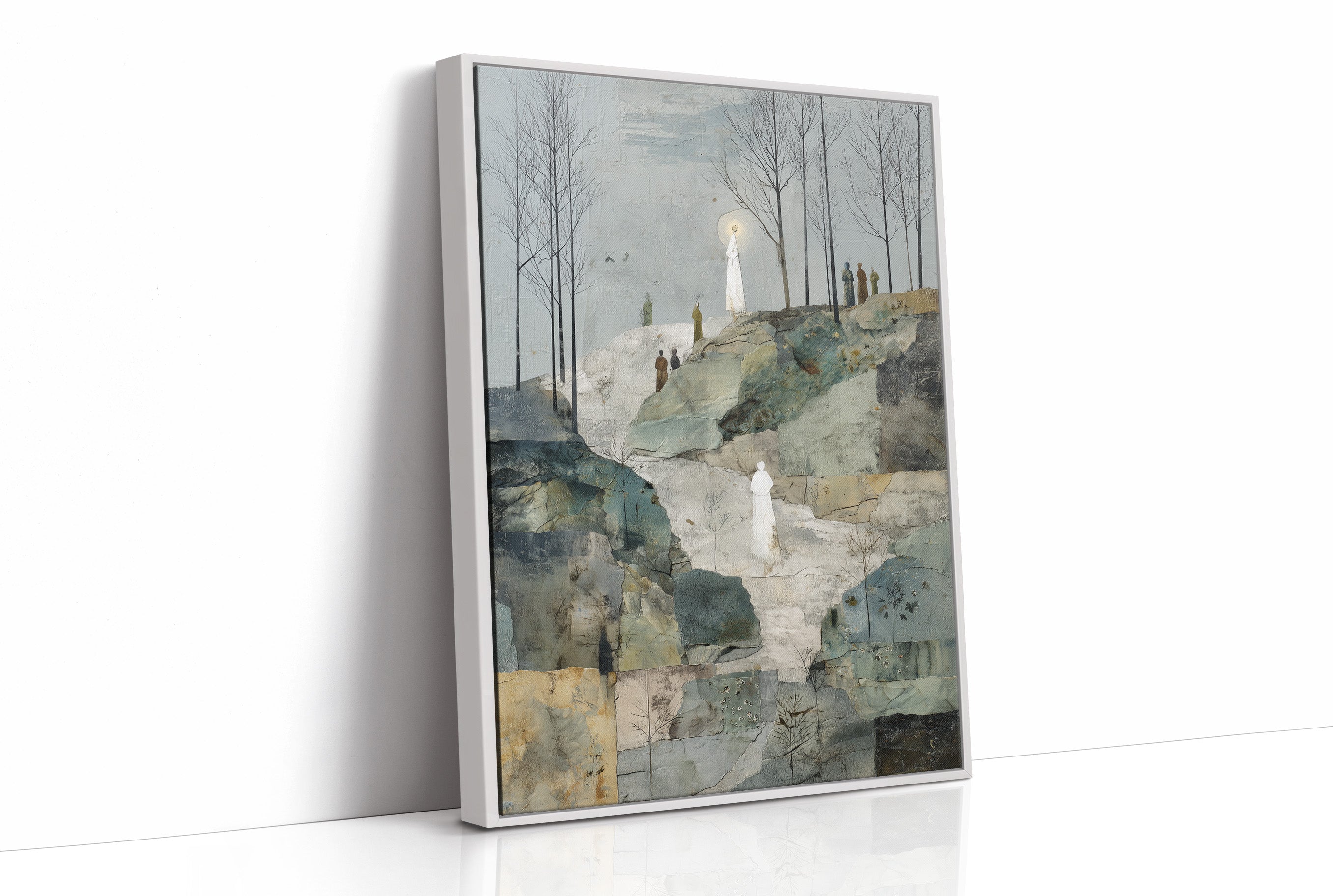 Luminous Pilgrims Traverse Winter's Veil