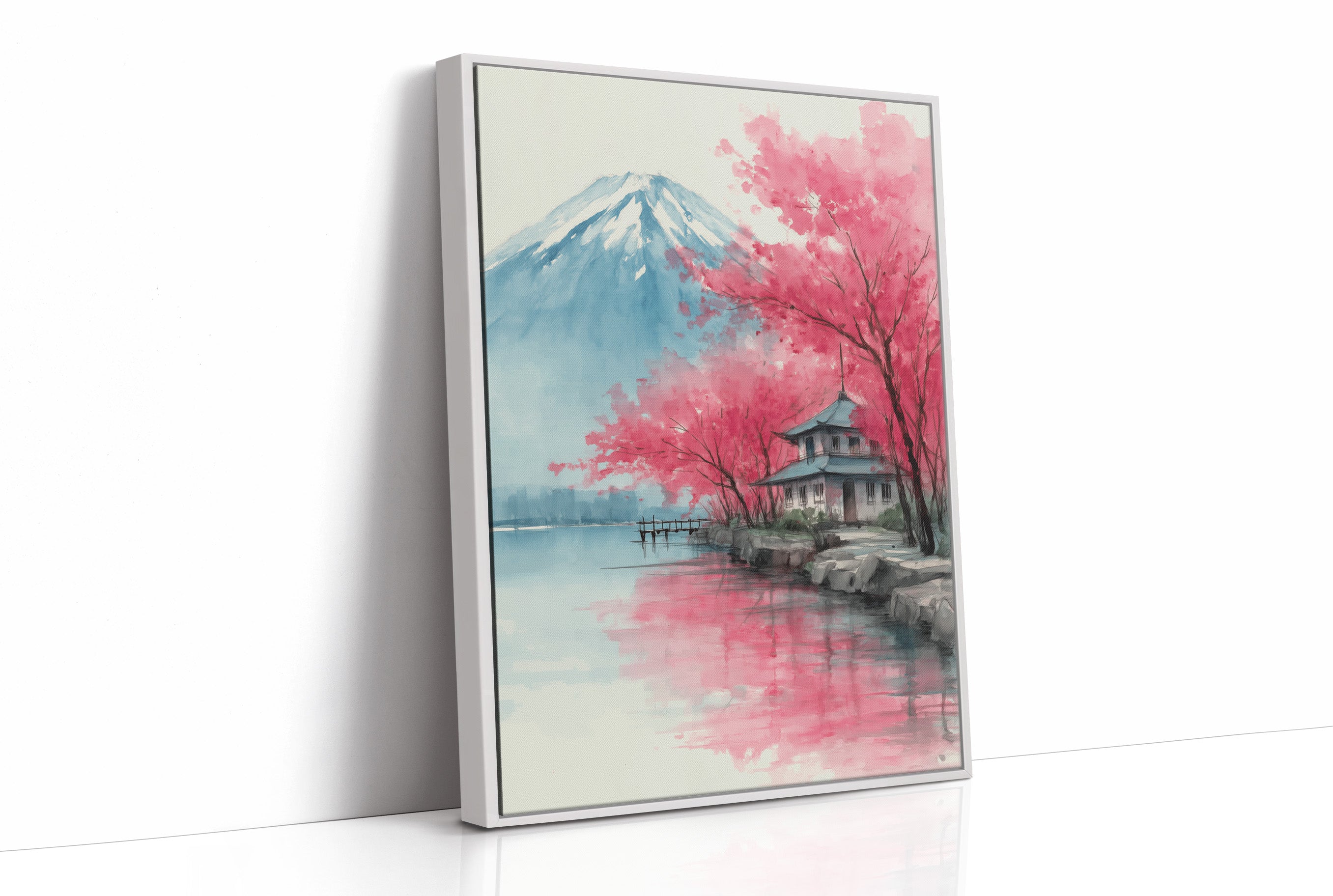 Pink Cherry Blossoms Dance Near Fuji