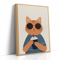 Cool Cat With Coffee