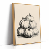 Gourd Squad, Stacked And Unbothered, print in a natural wood frame