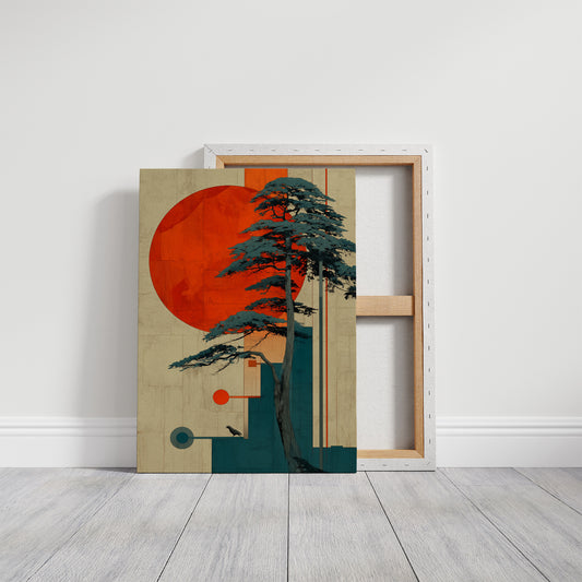 Teal Pines Meet Rising Sun