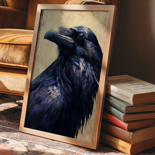 Midnight Wings Against Parchment Sky