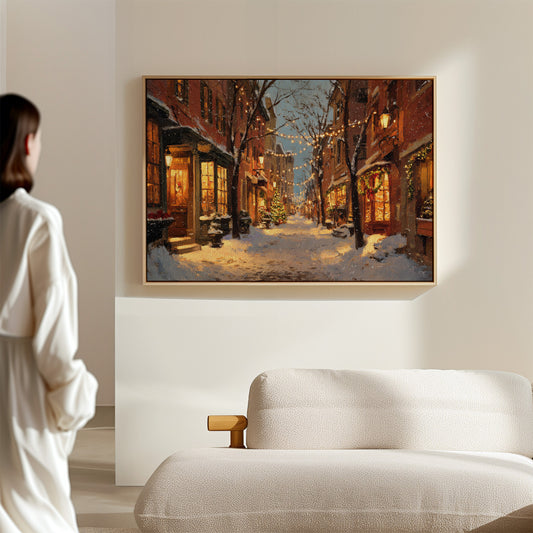Beneath Twinkling Winter Lights