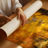 October Pages Between Golden Branches