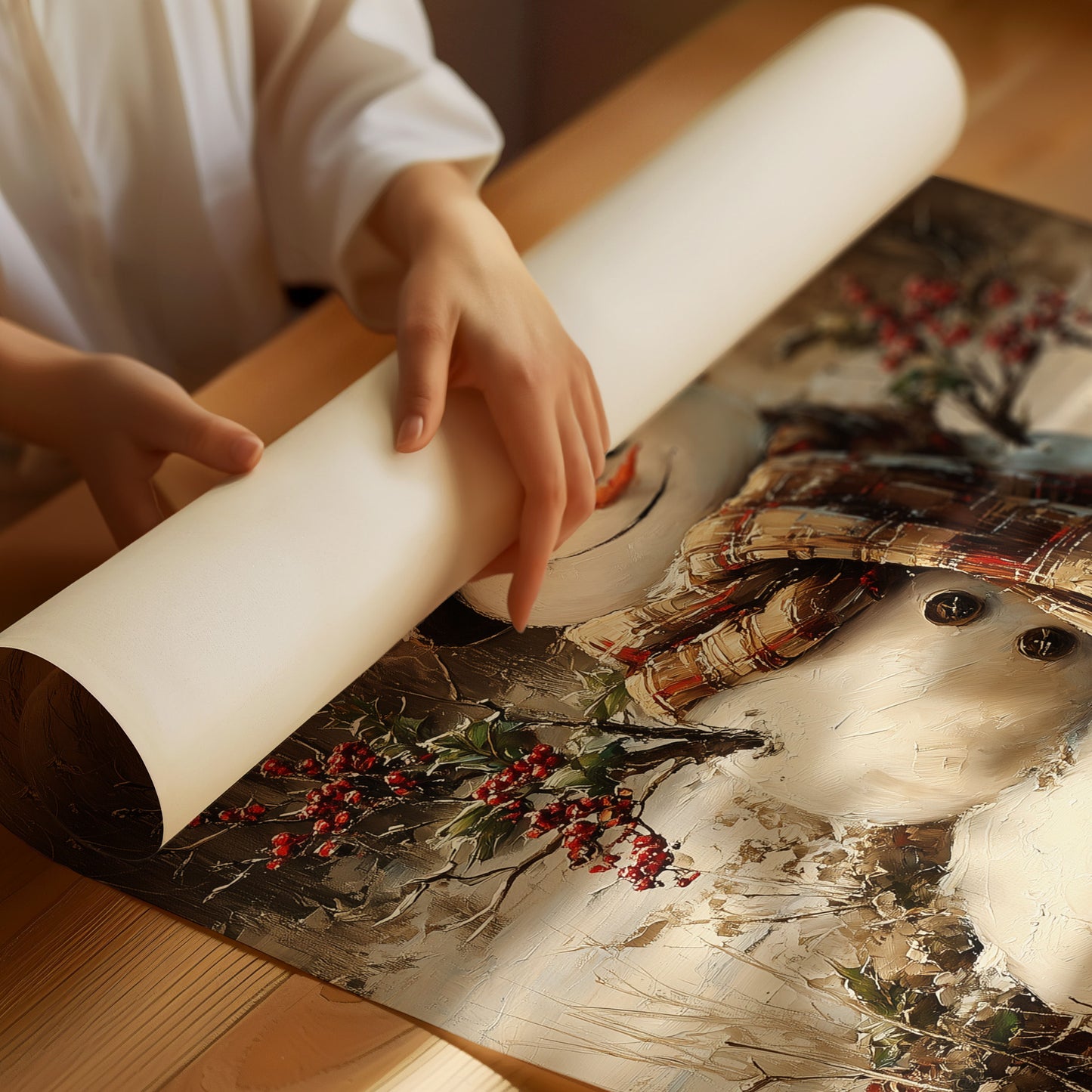 Winter's Charm In Plaid And Holly