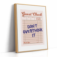 Order Up: Stop Overthinking