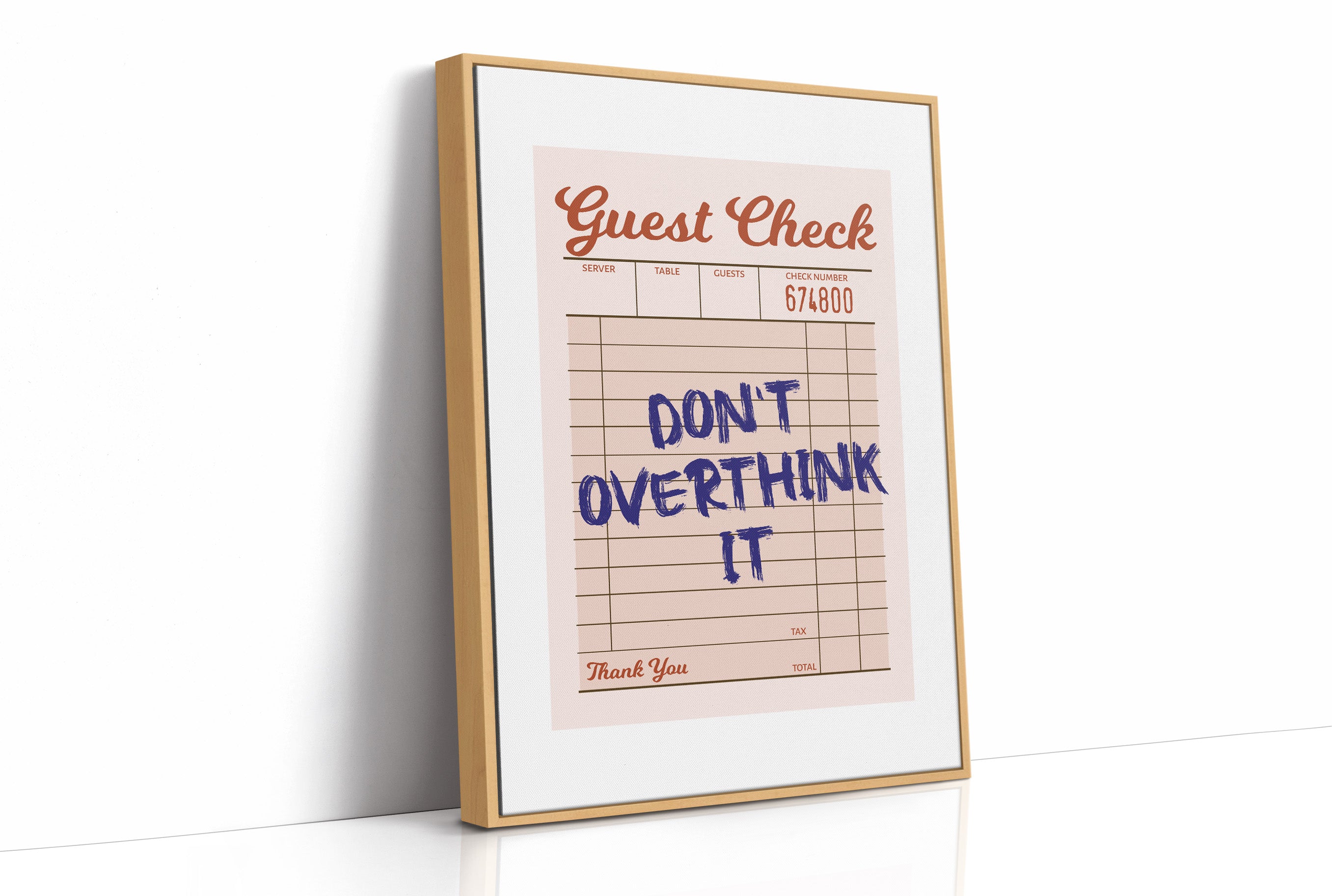 Order Up: Stop Overthinking
