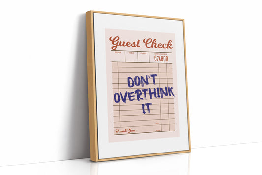 Order Up: Stop Overthinking