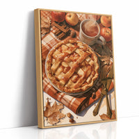 Lattice Get This Pie Started, print in a natural wood frame