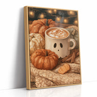Pumpkin Spice And Everything Boo, print in a natural wood frame