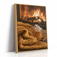 Hearth Of The Matter, print in a natural wood frame