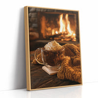Mocha Ado About Nothing, print in a natural wood frame