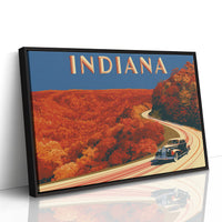 Indiana Autumn Highway Bend