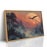 Pterodactyl Against the Harvest Moon