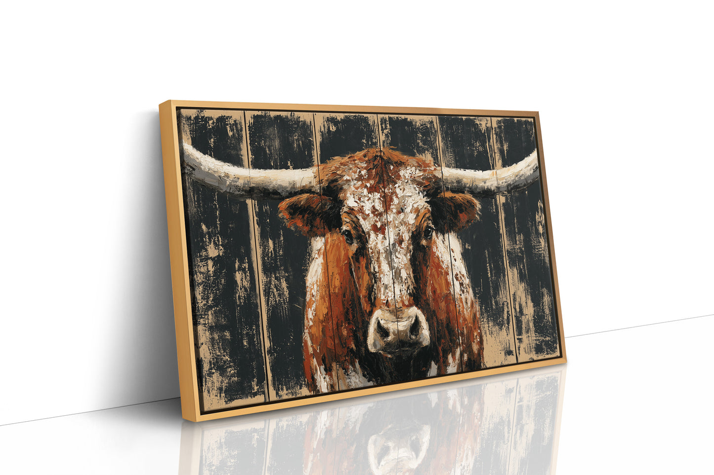 Longhorn Against Midnight Wood