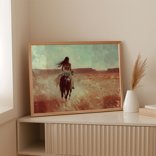 Spirit Rider Through Painted Canyons