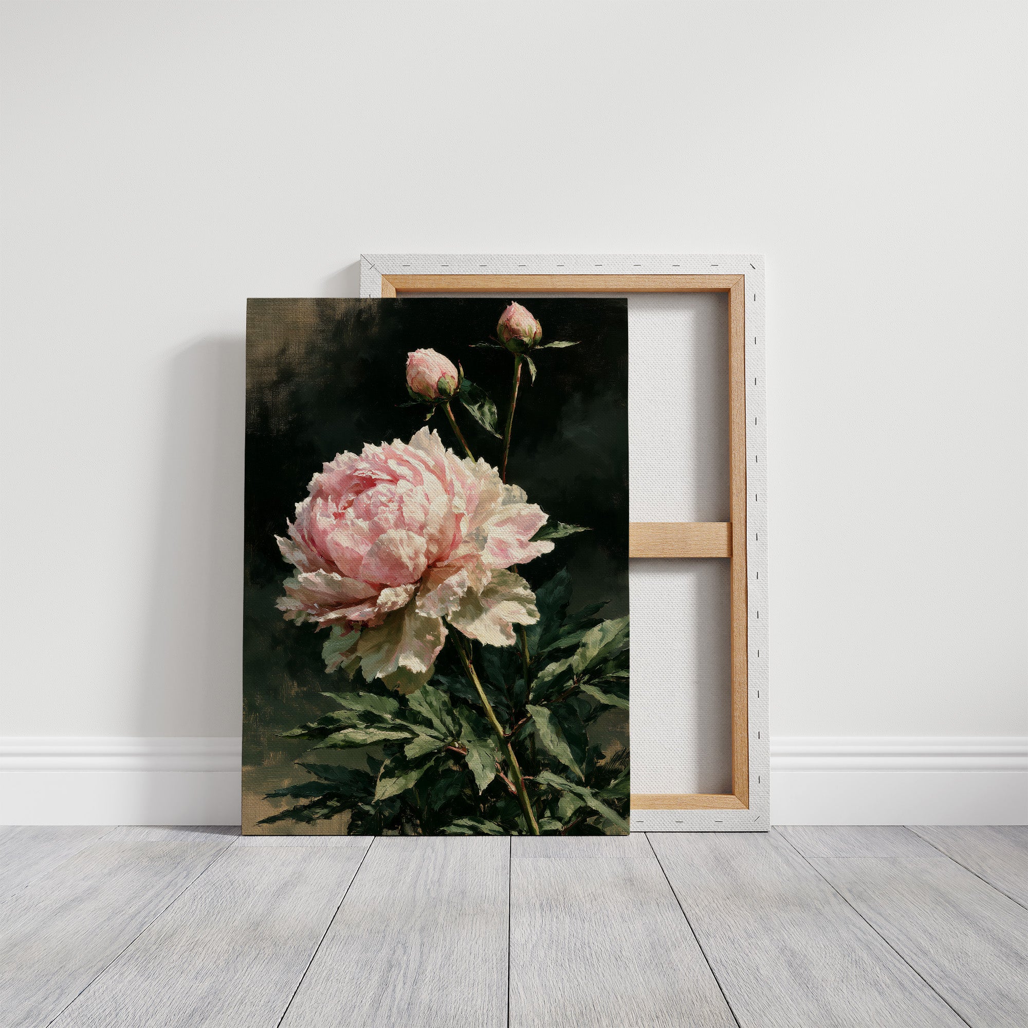 Peony Leans, Two Buds Reach