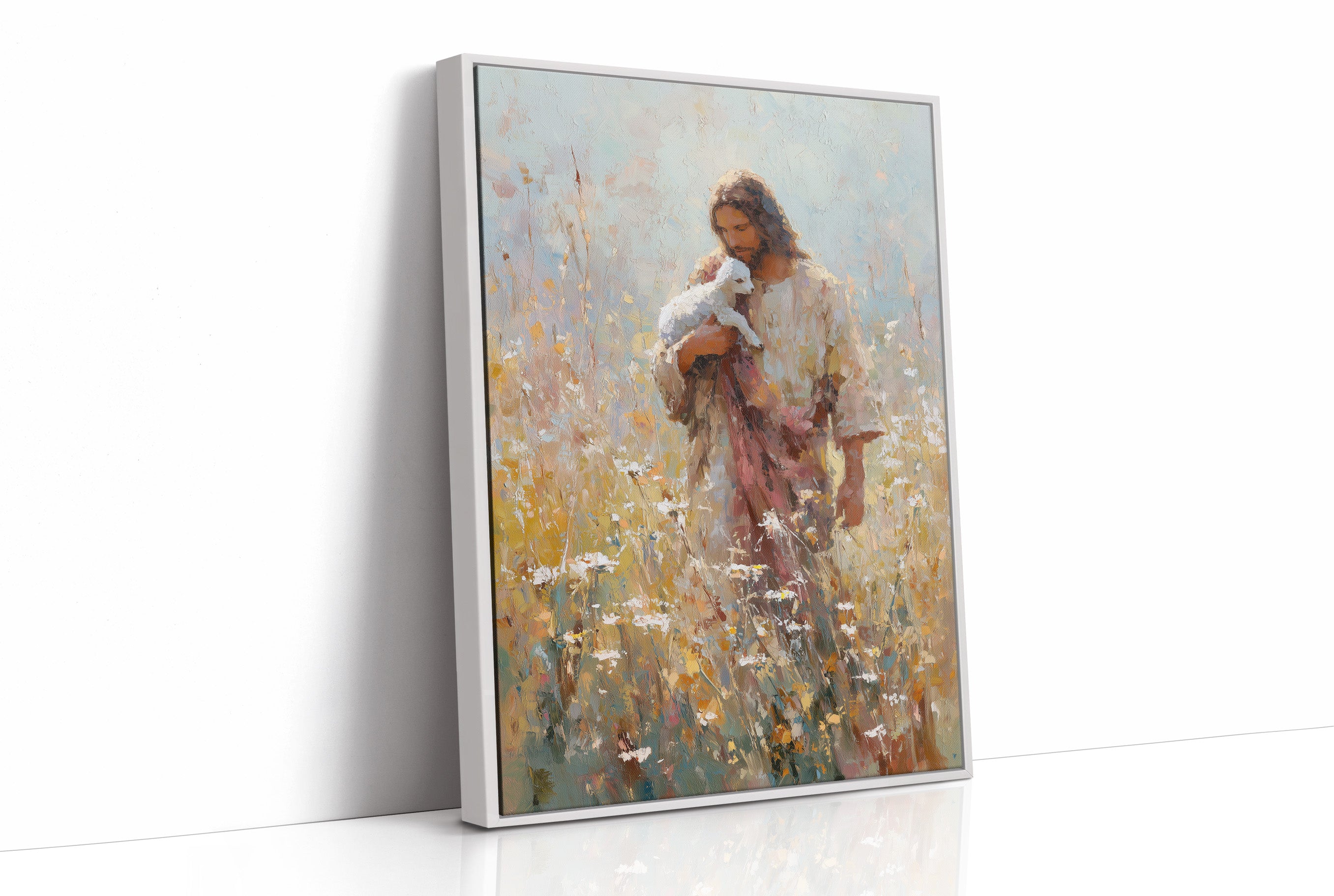 Gentle Guardian Amid Wildflower Meadow