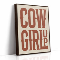 Cowgirl Up Western Typography Print