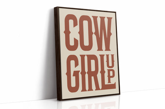Cowgirl Up Western Typography Print