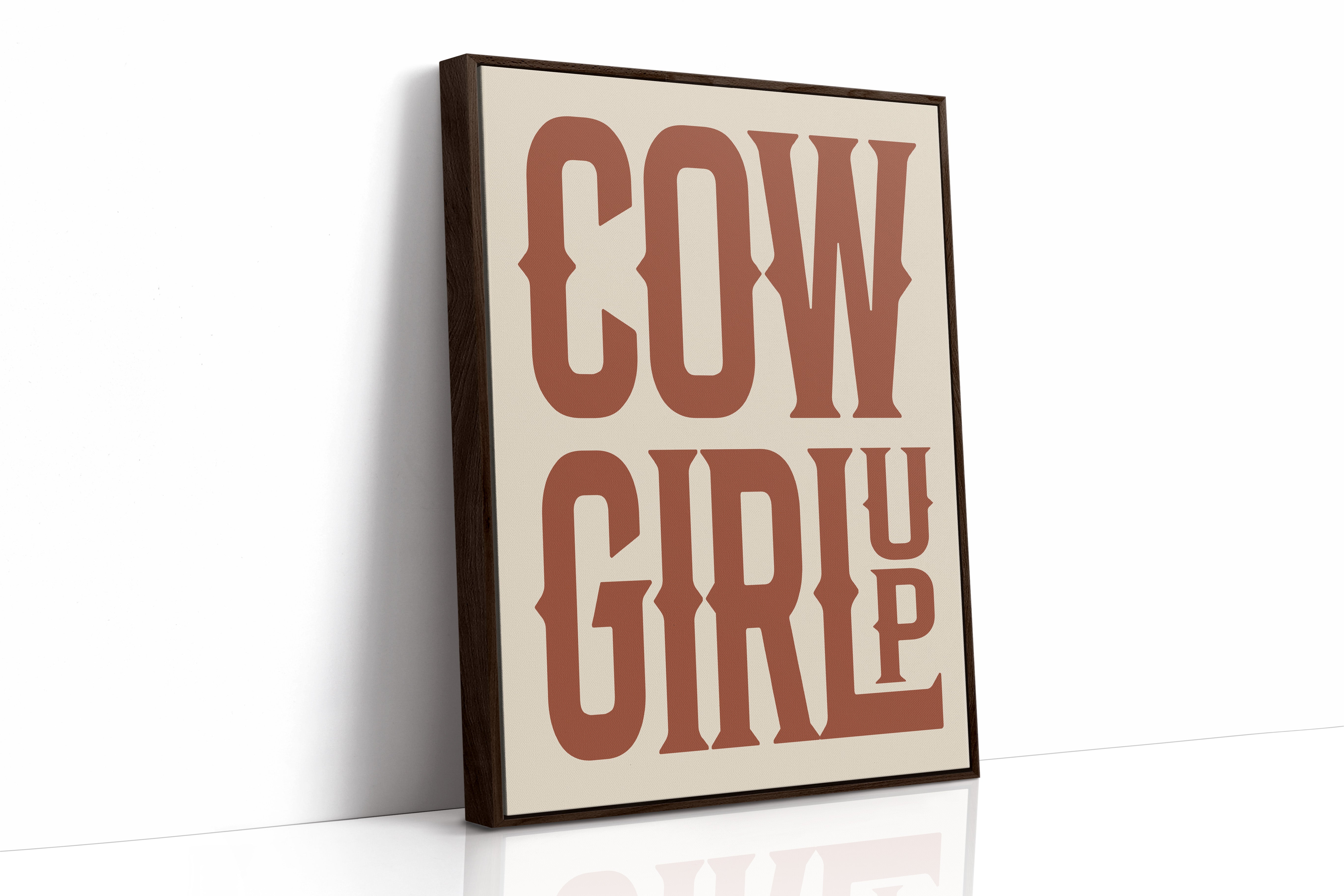 Cowgirl Up Western Typography Print