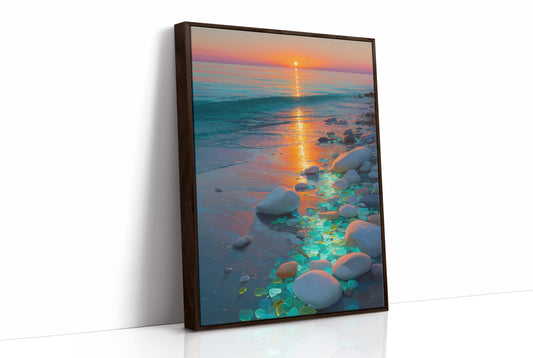 Turquoise Stones Catch Sunset's Fire
