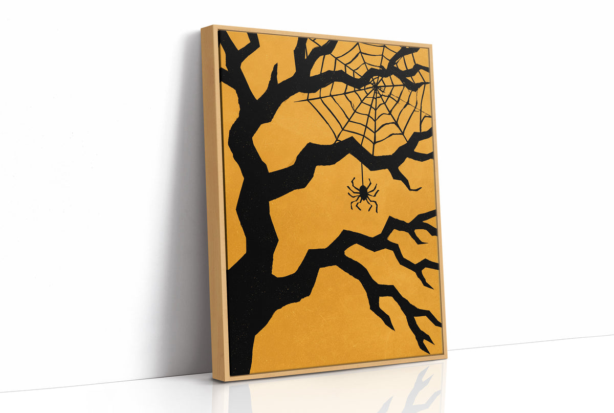 Just Hanging Around, Spookily, print in a natural wood frame