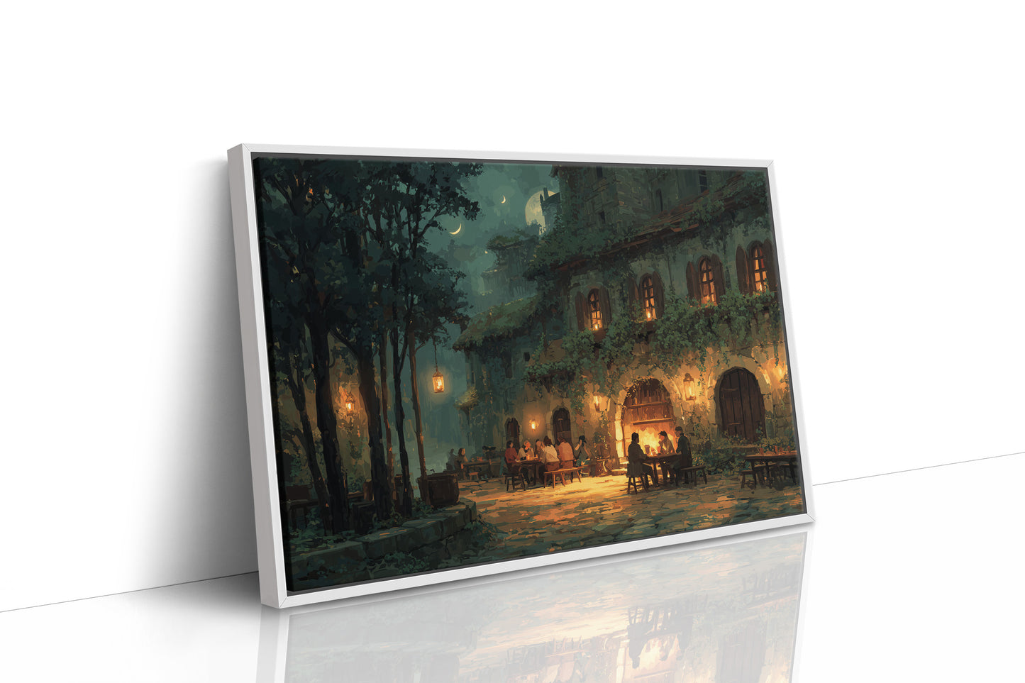 Tuscan Evening Under Crescent Light