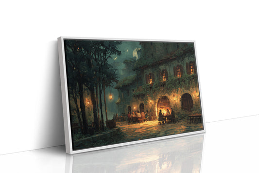 Tuscan Evening Under Crescent Light