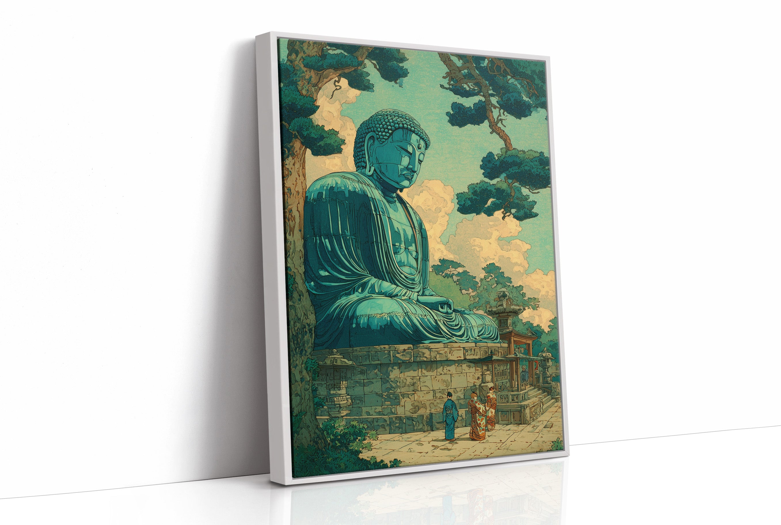 Jade Buddha Beneath Golden Clouds