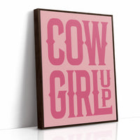 Cowgirl Up Pink Western Poster