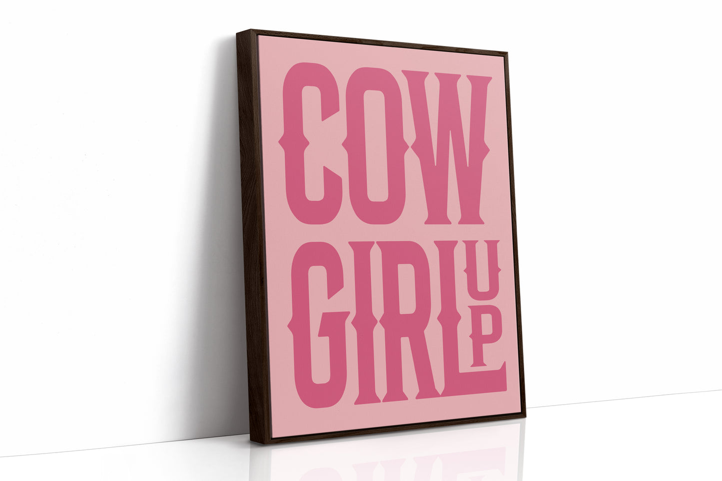 Cowgirl Up Pink Western Poster