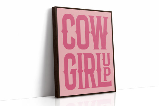 Cowgirl Up Pink Western Poster
