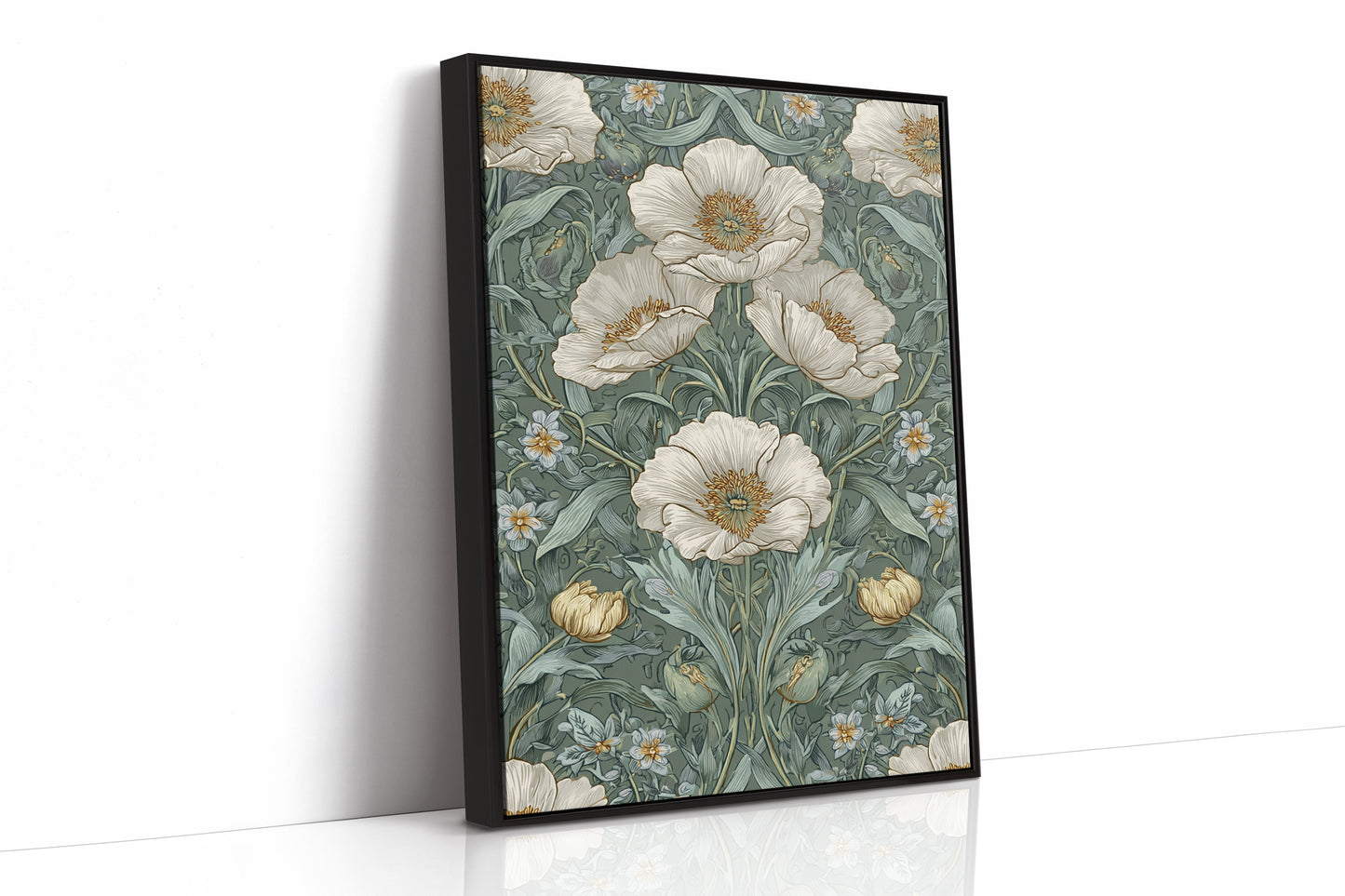 Delicate Blossoms on Verdant Background