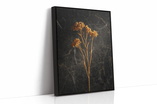 Golden Blooms Against Timeless Stone