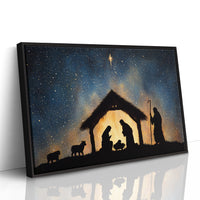 Starlit Manger Under Bethlehem Sky