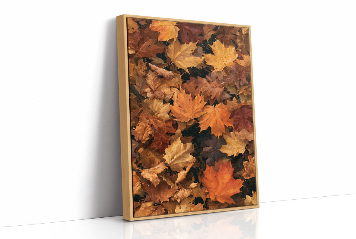 Leaf Me Alone, I’m Resting, print in a natural wood frame