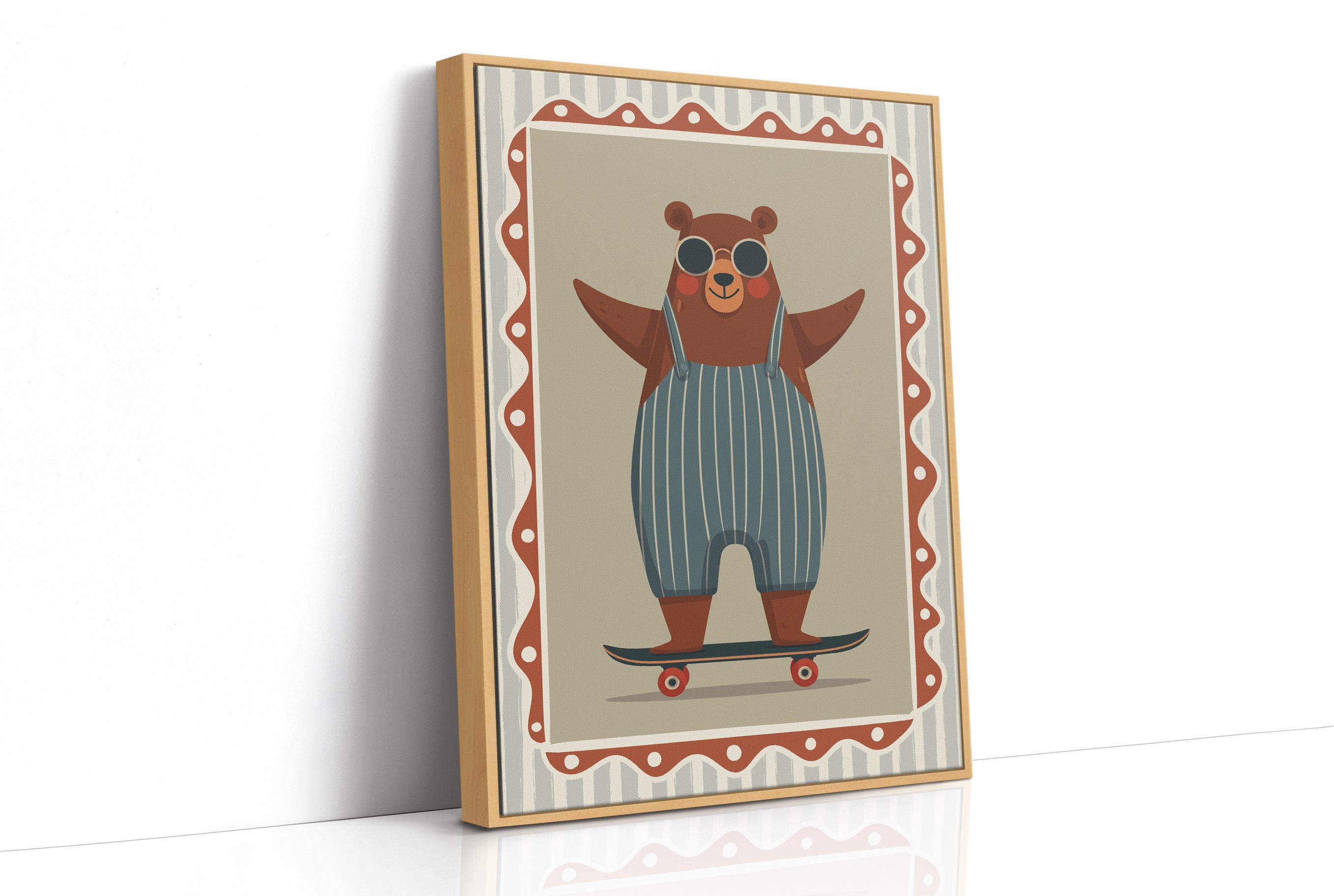 Cool Skateboard Bear Illustration