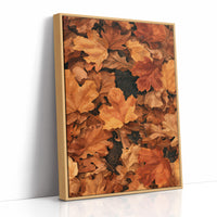 Fall Back And Relax, print in a natural wood frame