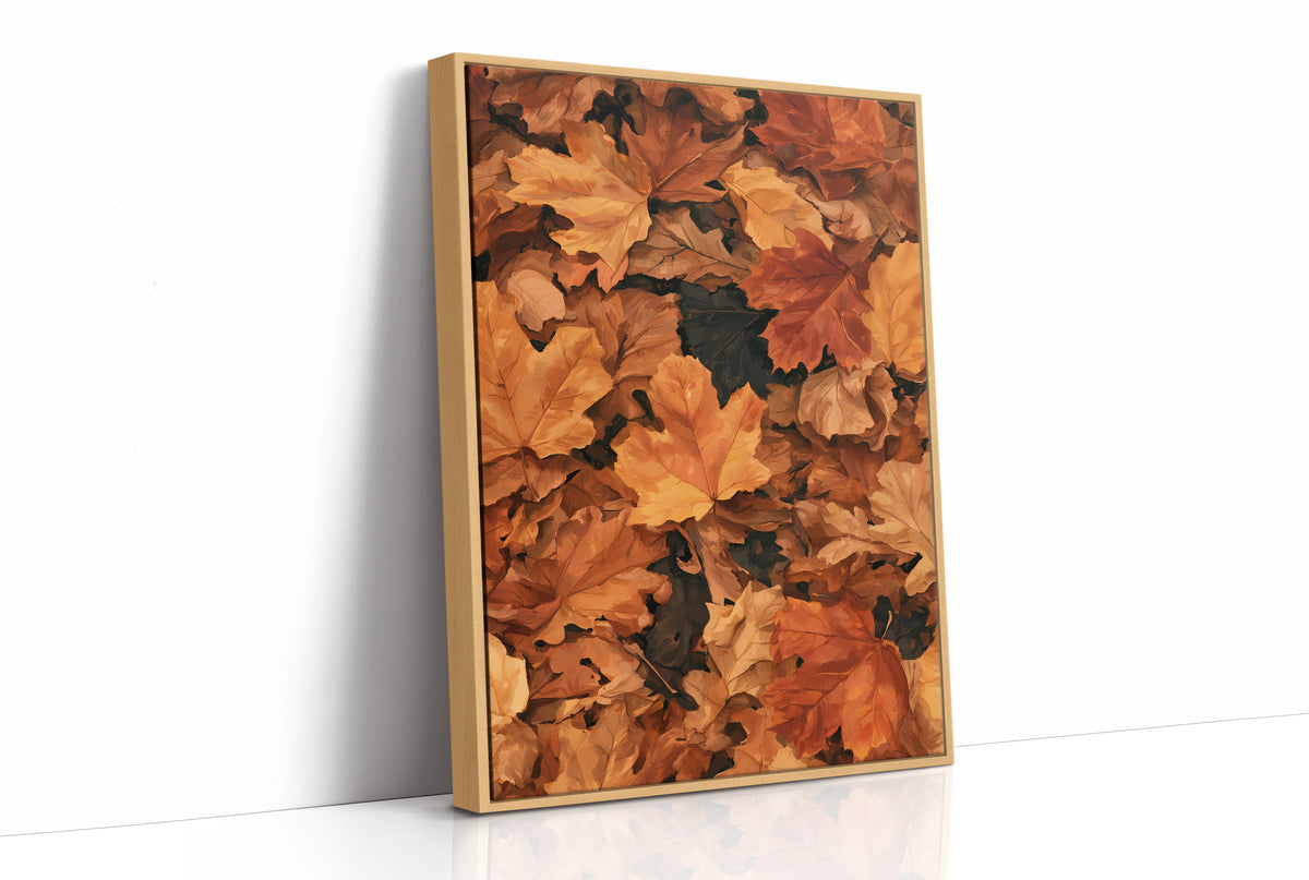 Fall Back And Relax, print in a natural wood frame