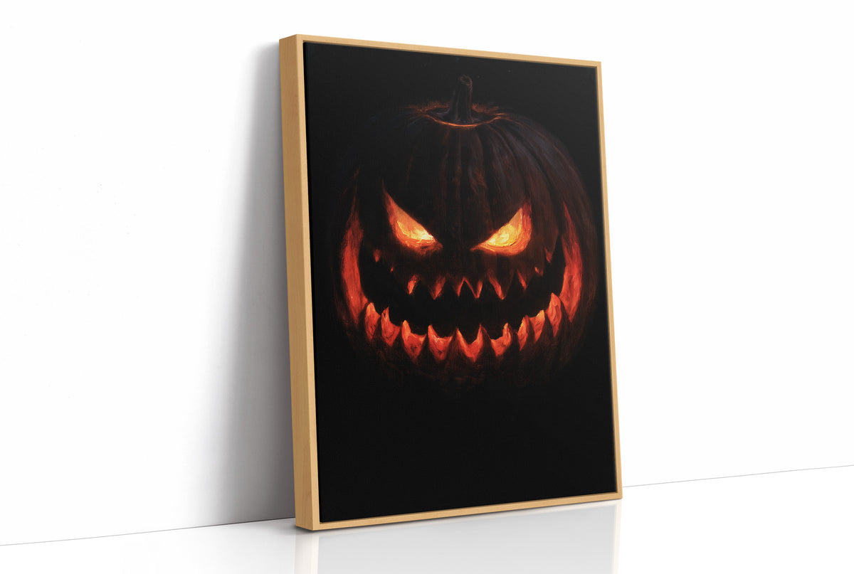 Lit From Within, Not In A Nice Way, print in a natural wood frame