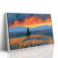 Rider Facing the Blazing Range