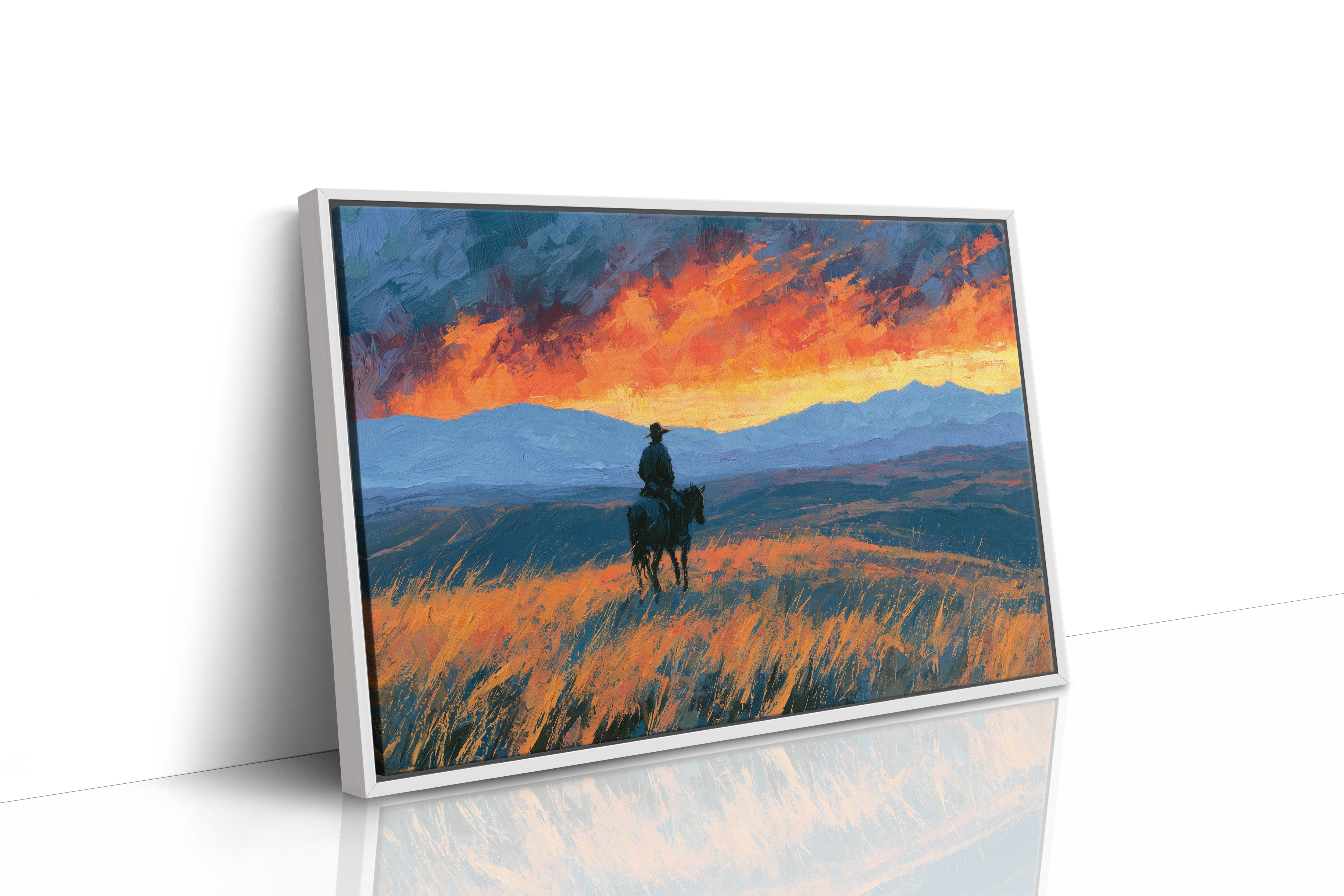 Rider Facing the Blazing Range