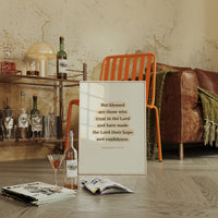 Blessed Trust Jeremiah 17 Scripture Art