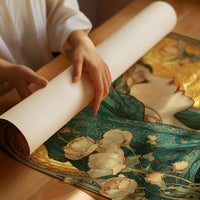 Prayer Among Gilded Peonies