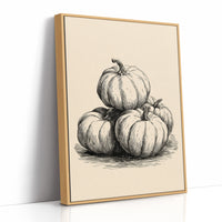 Top Gourd Takes The High Ground, print in a natural wood frame